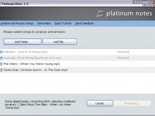 best settings for platinum notes