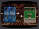 G&L Legacy, BBE Green Screamer (Overdrive)and Mind Bender (Vibrato/Chorus) through a Marshall JCM 800 head and cabinet.