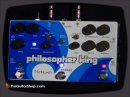 The Pigtronix Philosopher King is a sustainer, compressor, distortion, and polyphonic amplitude synthesizer. Wow. That's why it is called the KING. The Pigtronix Philosopher King takes the same compression and sustainer circuits and build from the Philosopher's Tone and adds a full set of the ADSR controls. The ADSR controls include swell, fade, hold level, speed range, one-shot modes, selectable auto reset, CV i/o, and the ability to add an expression pedal for swell and fade times. This does a lot, folks. Of course, you get all the sweet optical compression of the original Philosopher's Tone -- from subtle and clean to the ability to dial in howling sustained lines. The swell function is truly fantastic, and easy to apply or disengage -- it is a pick triggered volume swell and will reset itself when you mute the instrument. The fade function can be used independently of the swell and is also pick triggered. You can also set the level of decay, bringing the audio down to a predetermined level. The auto reset switch can deliver fluttering trem waves and amplitude modulation. The one shot mode allows you to run through the swell/fade/hold/release cycle no matter what is played after the cycle is triggered. This allows intricate waves of amplitude modulation on top of the sounds coming from your signal...and with a trigger input jack the swell and fade functions can be controlled by an external source. The possibilities are endless with this extraordinary and massive <b>...</b>