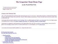The Gregorian Chant Home Page