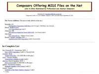 Standard MIDI Files on the Net