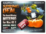 Music Software : IUseMac Spring Deal: 50% OFF Coupon for Notepad for Mac - pcmusic